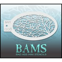 BAM- Bad Ass Mini Face painting Stencils 1208
