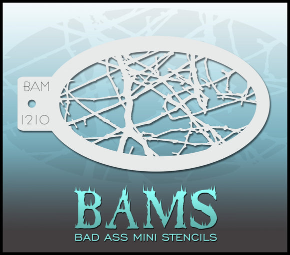 BAM- Bad Ass Mini Face painting Stencils 1210