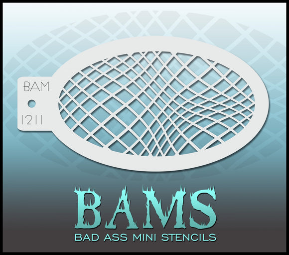 BAM- Bad Ass Mini Face painting Stencils 1211