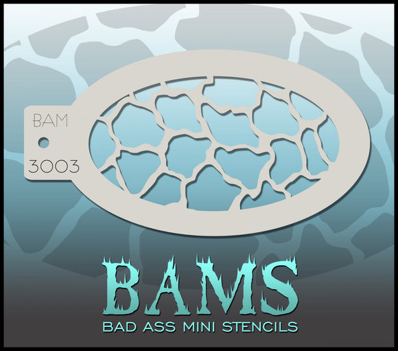BAM- Bad Ass Mini Face painting Stencils -giraffe, ninja turtle, 3003