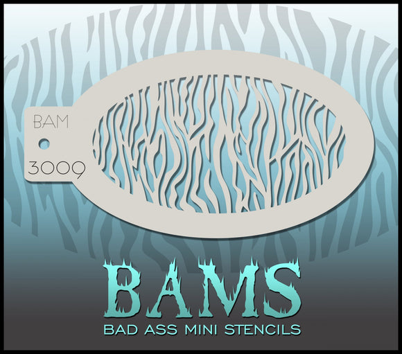 BAM- Bad Ass Mini Face painting Stencils 3009