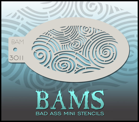 BAM- Bad Ass Mini Face painting Stencils 3011