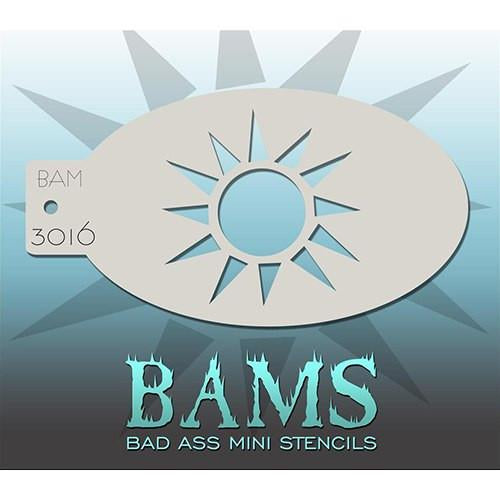 BAM- Bad Ass Mini Face painting Stencils 3016- sun