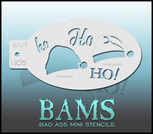 BAM- Bad Ass Mini Face painting Stencils H05 santa