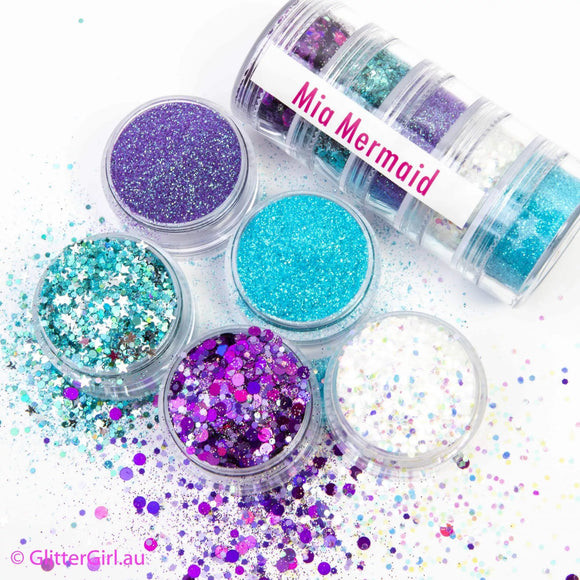 Glitter Girl Biodegradable Eco Glitter Stack- Mia Mermaid Collection