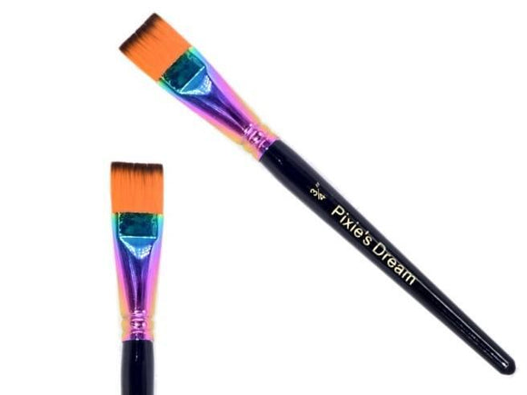 Pixie's Dream Flat Rainbow Face Paint Brush 3/4 Inch