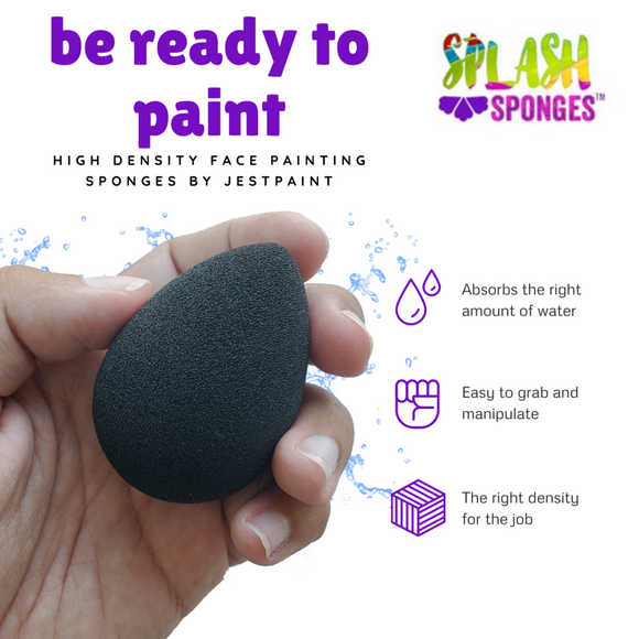 Splash Face Painting Sponges by Jest Paint | HIGH DENSITY | Droplet