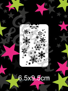 Glitter and Ghouls Face Painting Stencil- Snowflake sprinkle