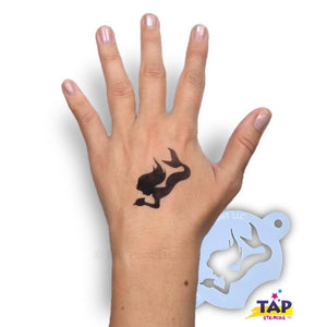 TAP Face Painting Stencils- TAP #93 Mermaid with shell