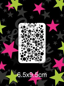 Glitter and Ghouls Face Painting Stencil- Bubble dots