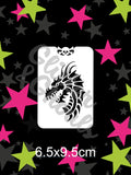 Glitter and Ghouls Face Painting Stencil- 182- Dragon