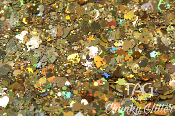 TAG Loose chunky glitter  Gold 10g