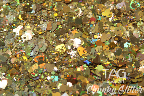 Loose chunky glitter  Gold 10g