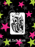 Glitter and Ghouls Face Painting Stencil- 185- Graffiti Styles