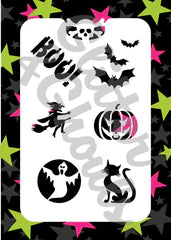 Glitter and Ghouls Face Painting Stencil- Halloween Basics
