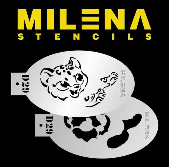 Milena Face Painting stencils- spotted cheetah D29
