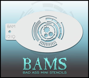 BAM- Bad Ass Mini Face Painting Stencil -1219