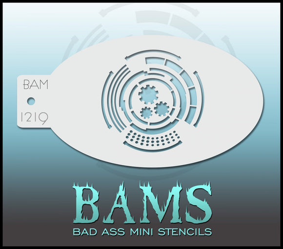 BAM- Bad Ass Mini Face Painting Stencil -1219