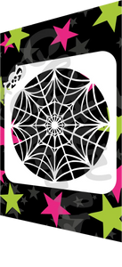 Glitter and Ghouls Face Painting Stencil- Wednesdays Window mandala web