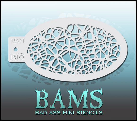 BAM- Bad Ass Mini Face Painting Stencil- 1318