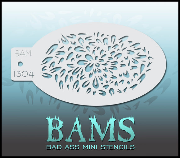 BAM- Bad Ass Mini Face Painting Stencil 1304
