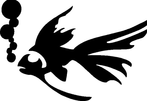 Glitter Tattoo Stencil - Gold fish