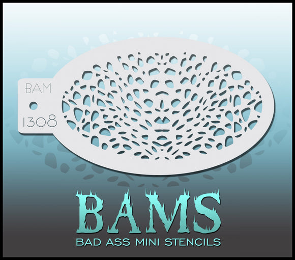 BAM- Bad Ass Mini Face Painting Stencil- 1308