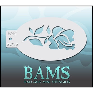 BAM- Bad Ass Mini Face Painting Stencil- 2022 Rose