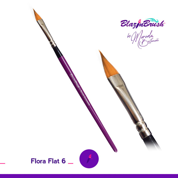 Blazin Face Painting Brush by Marcela Bustamante | Flat Pointy | Flora #6
