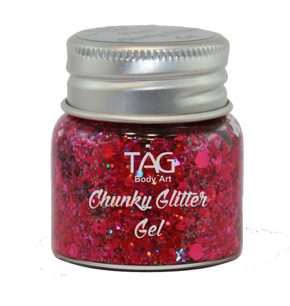Tag Chunky Glitter gel - Magenta (plum) 20g