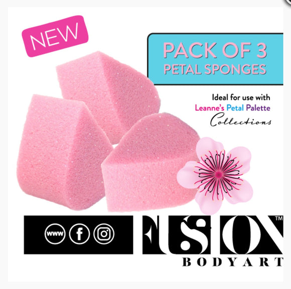 Fusion Petal sponge pack of 3- Pink