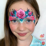 Face Paints Australia duo Cake -  Kristin Olsson - ulysses flower and outline cake