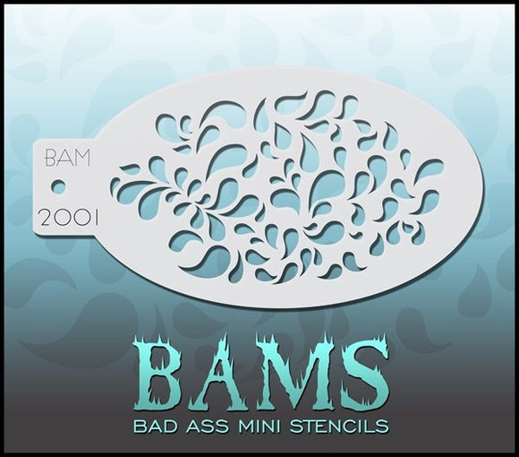 BAM- Bad Ass Mini Face Painting Stencil- 2001