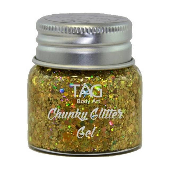 Chunky Glitter gel - Gold 20g