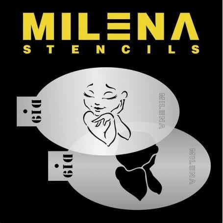 Milena Face Painting stencils- face and arms set D19