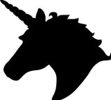 Glitter Tattoo Stencil - Unicorn Head 2