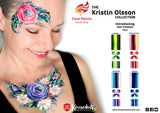 Face Paints Australia duo Cake -  Kristin Olsson - daybreak rose flower and outline cake