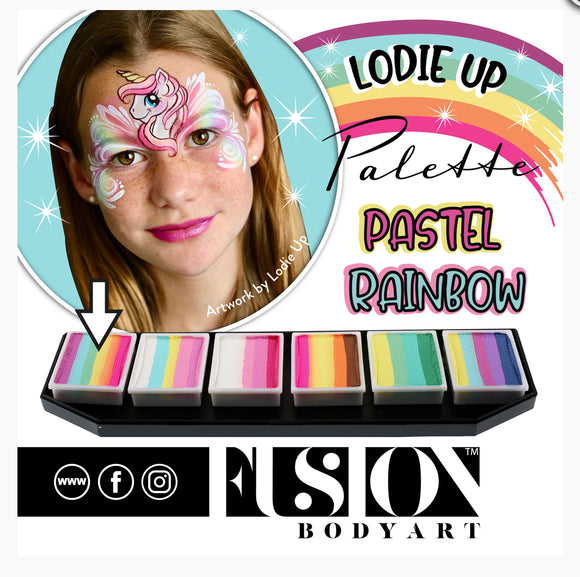 Fusion Face Painting Palette – Lodie Up Cute Pastel Rainbow Palette