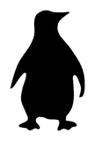 Glitter Tattoo Stencil - Penguin