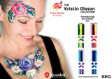 Face Paints Australia duo Cake -  Kristin Olsson - jacaranda flower and outline cake