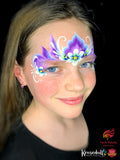 Face Paints Australia duo Cake -  Kristin Olsson - jacaranda flower and outline cake