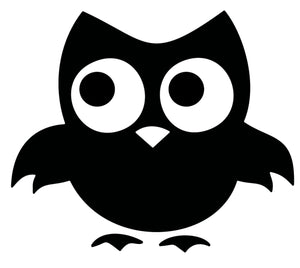Glitter Tattoo Stencil - Cute owl