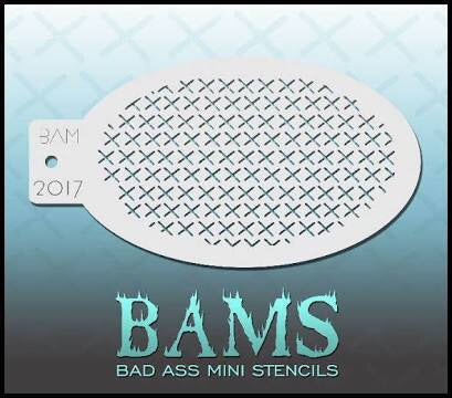 BAM- Bad Ass Mini Face Painting Stencil- 2017