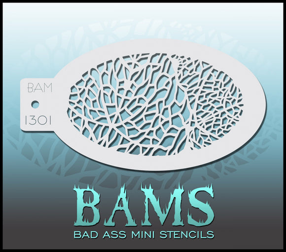 BAM-Bad Ass Mini Face painting stencils- 1301