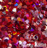 TAG loose chunky glitter Red 10g