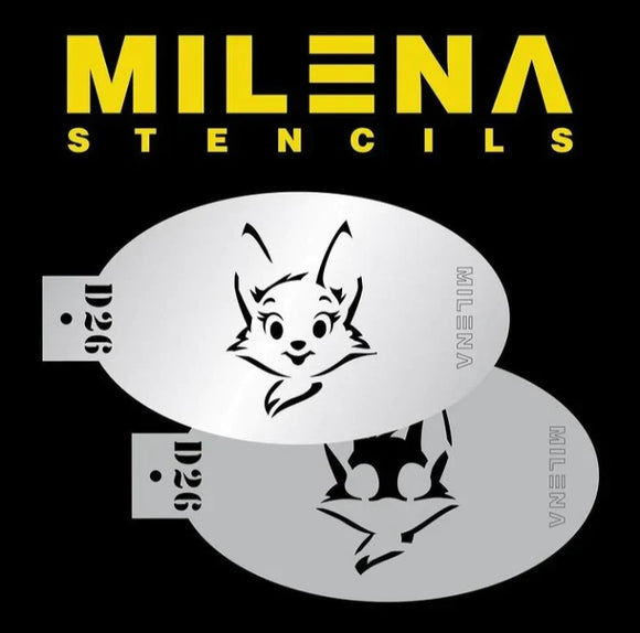 Milena Face Painting stencils- Perky Fox Set D26