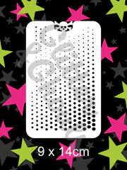 Glitter and Ghouls Face Painting Stencil- comic halftone