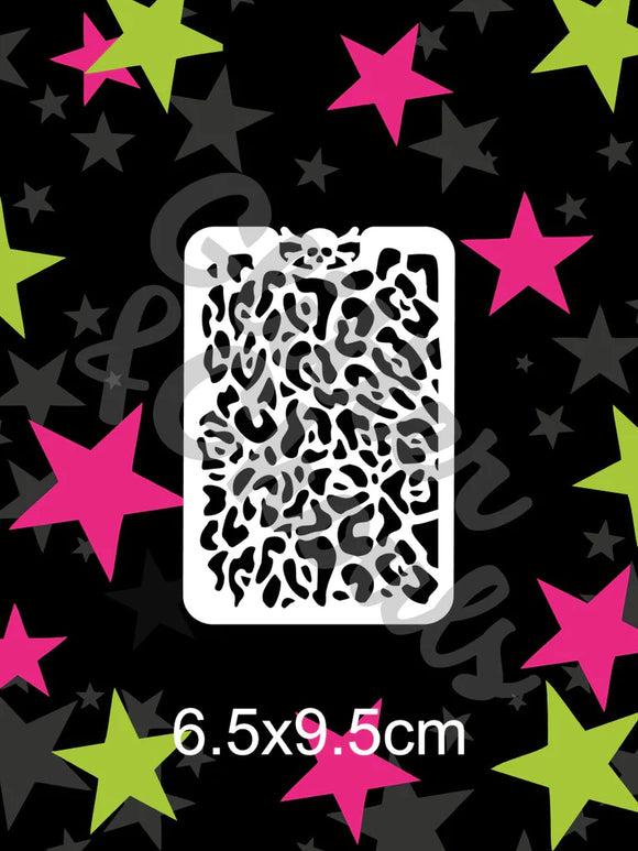 Glitter and Ghouls Face Painting Stencil- Leopard Print