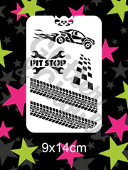 Glitter and Ghouls Face Painting Stencil- pit stop