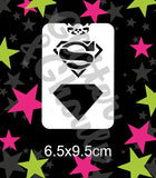 Glitter and Ghouls Face Painting Stencil 017- Super Guy